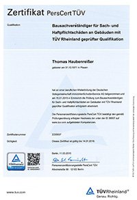 Zertifikat PersCert TÜV